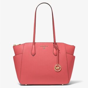 Like New MICHAEL KORS
Marilyn Medium Saffiano Leather Tote Bag corral pink